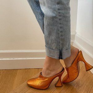 Sies Marjan Orange Mules size 37